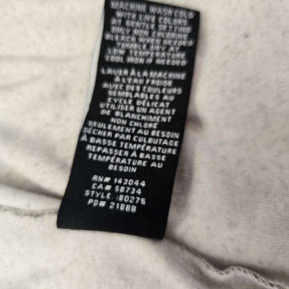 7 FOR ALL MANKIND Women's Puff Sleeve VNeck Creamy Grey Cardigan Sweater. Size S - Picture 9 of 12